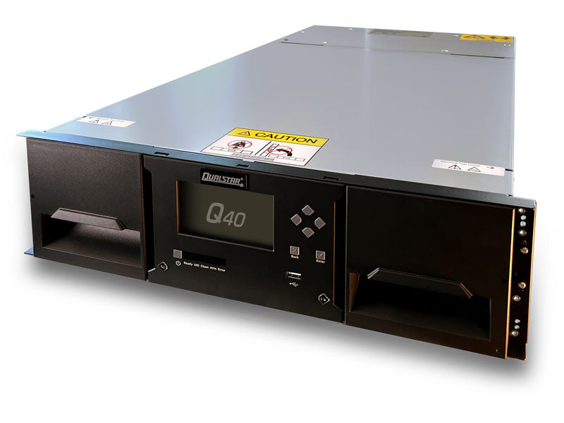Qualstar Q40 3U LTO Tape Library, 40 slots, up to tree LTO drives